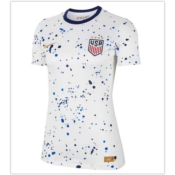 Nike USWNT DRI-FIT Soccer Home White Paint Splatter Jersey DR5578-101 Womens, XL - Picture 4 of 8